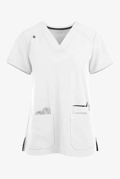 koi Next Gen Hustle and Heart Women's 3-Pocket STRETCH V-Neck Scrub Top