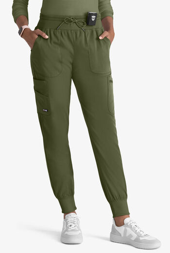Grey's Anatomy by Barco Spandex STRETCH Carly Women's 7-Pocket Cargo Jogger Scrub Pants