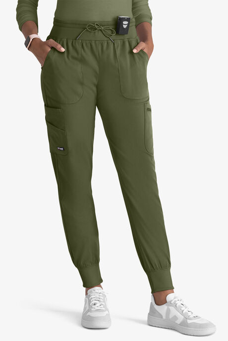 Grey's Anatomy by Barco Spandex STRETCH Carly Women's 7-Pocket Cargo Jogger Scrub Pants