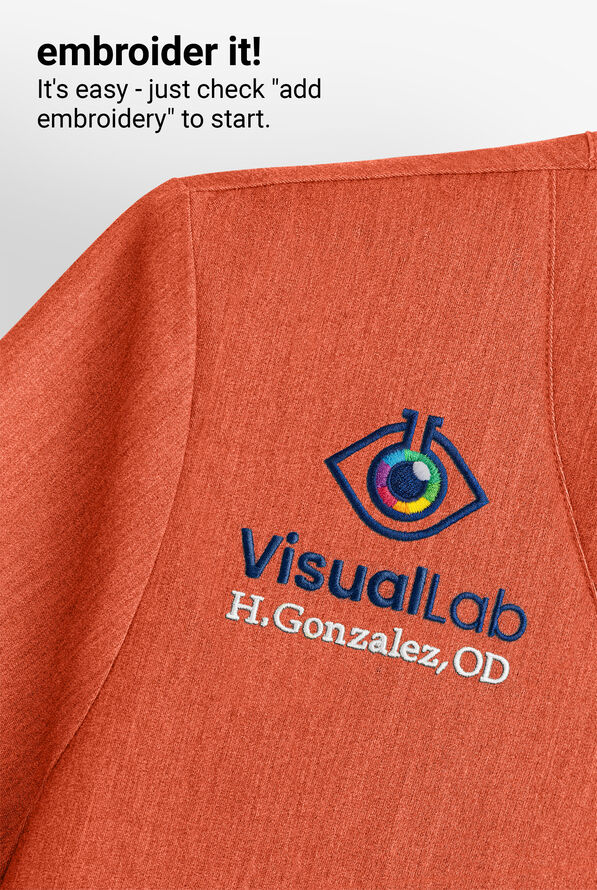 koi Next Gen Hustle and Heart Women's 3-Pocket STRETCH V-Neck Scrub Top - Heather Coral - 5