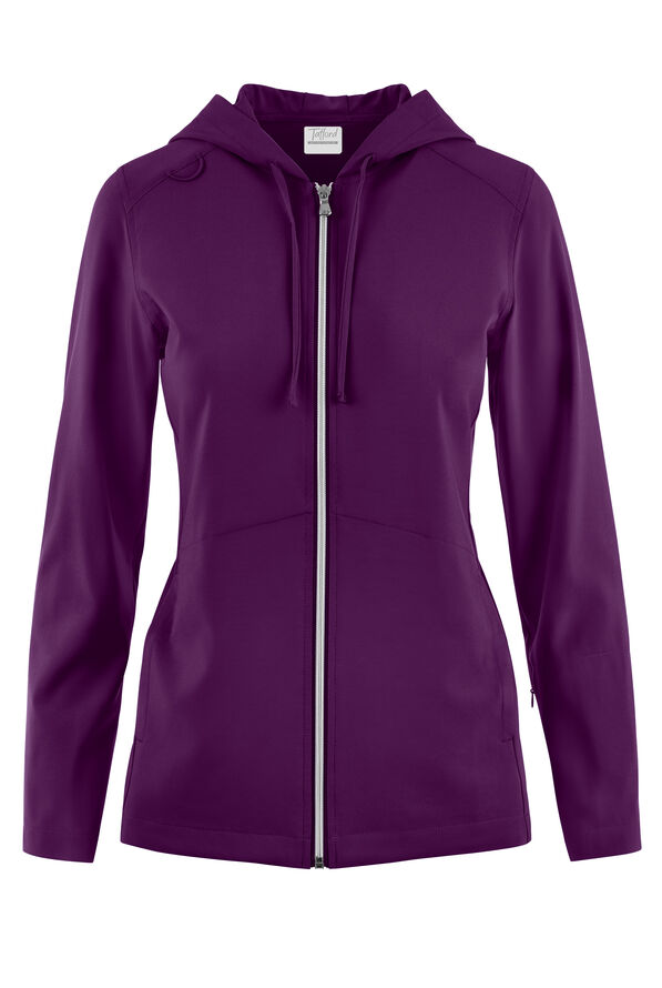 Sudadera m&eacute;dica manga larga Tafford Active Selena con cremallera y 5 bolsillos para mujer - Eggplant - 1