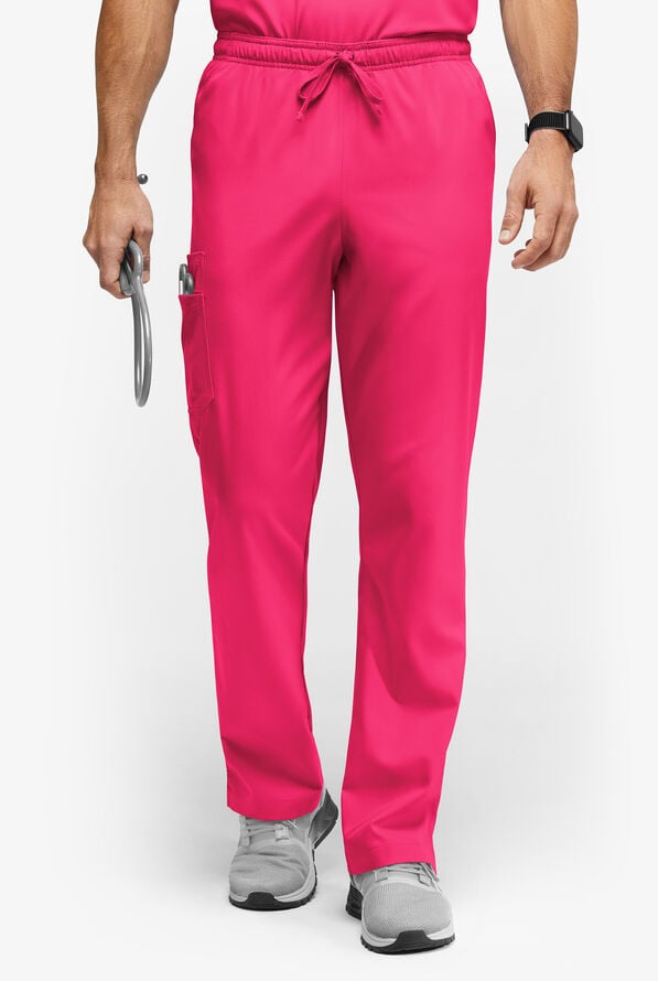 Advantage STRETCH Men's 6-Pocket Cargo Scrub Pants - Fuchsia - 1