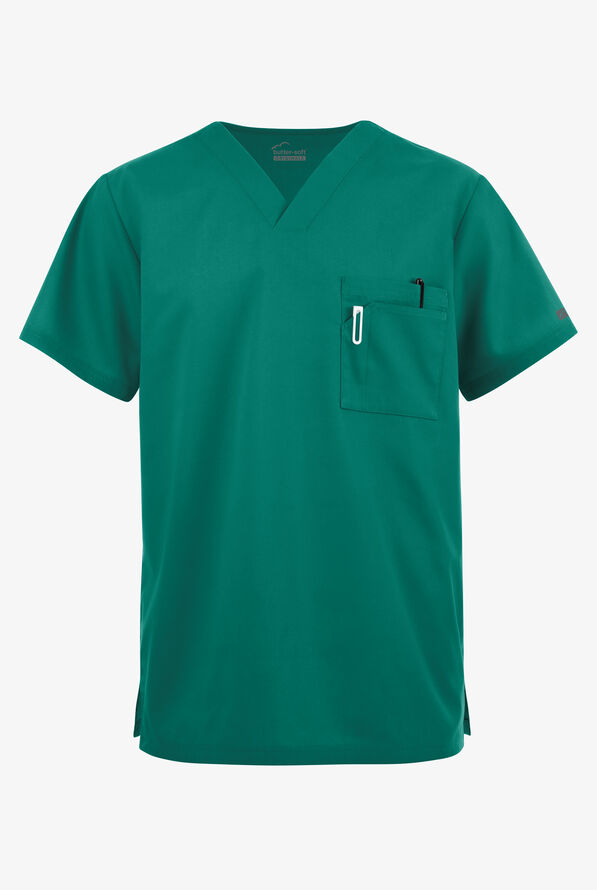 Butter-Soft Originals Men's 3-Pocket V-Neck Scrub Top - Hunter - 1