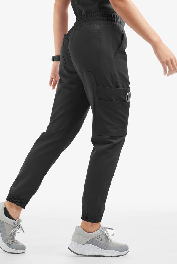 Movement by Butter-Soft Cephei Women's 11-Pocket Jogger Scrub Pants - Black - 3