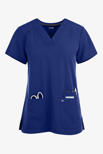 koi Next Gen Hustle and Heart Women's 3-Pocket STRETCH V-Neck Scrub Top