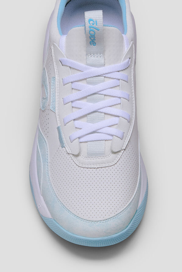Clove Women's Strada White / Brushed Aqua Athletic Lace up Shoe - null - 2