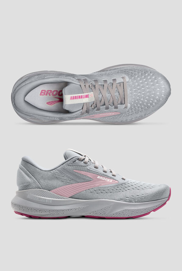 Zapatillas deportivas de enfermería Brooks Adrenaline GTS 24 Alloy/White/Zephyr con cordones para mujer - null - 1
