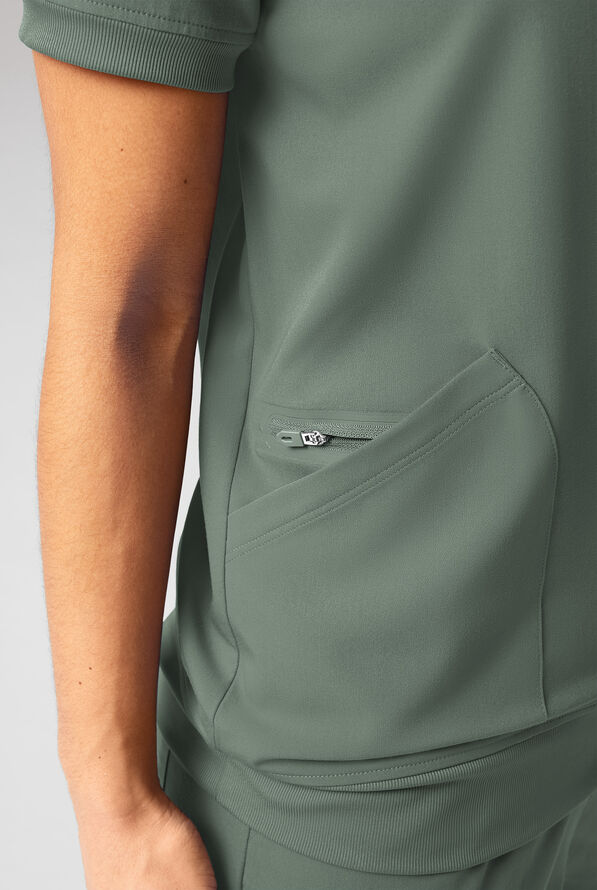 Hypothesis Kentica Crew Women’s 4-Pocket Scrub Top - Mineral - 6