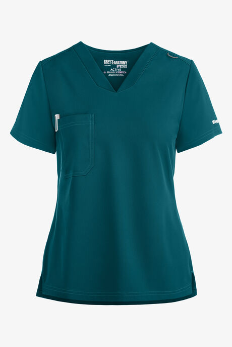 Grey's Anatomy by Barco Spandex STRETCH Bree Women's 1-Pocket Tuck In Scrub Top