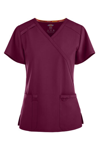 Dickies EDS Essentials Women's 2-Pocket STRETCH Mock Wrap Scrub Top