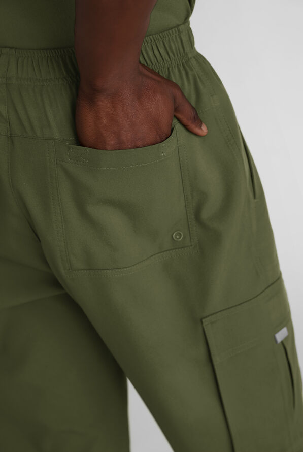 Pantal&oacute;n m&eacute;dico Grey's Anatomy&trade; by Barco Emerge Nolan STRETCH estilo cargo con 3 bolsillos para hombre - Olive - 5