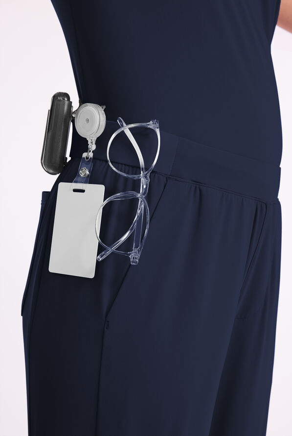 Infinity PURSUIT Women's 4-Pocket STRETCH Straight Leg Scrub Pant - Navy - 2