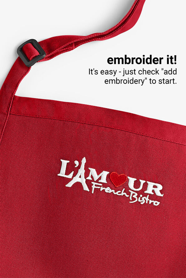 Chef Uniforms Unisex 3-Pocket Front of the House Waist Apron - Red - 2