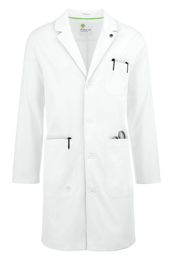 Bata de laboratorio Healing Hands the White Coat Minimalist Luke con 4 botones y 4 bolsillos para hombre - White - 1