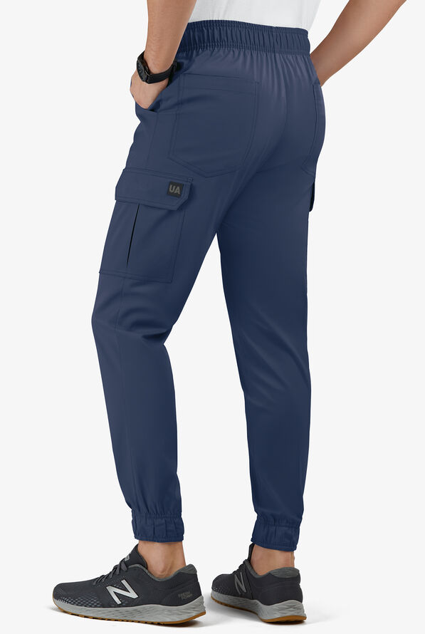 Pantalón médico UA Butter-Soft STRETCH estilo cargo jogger con 7 bolsillos para hombre - Navy - 2