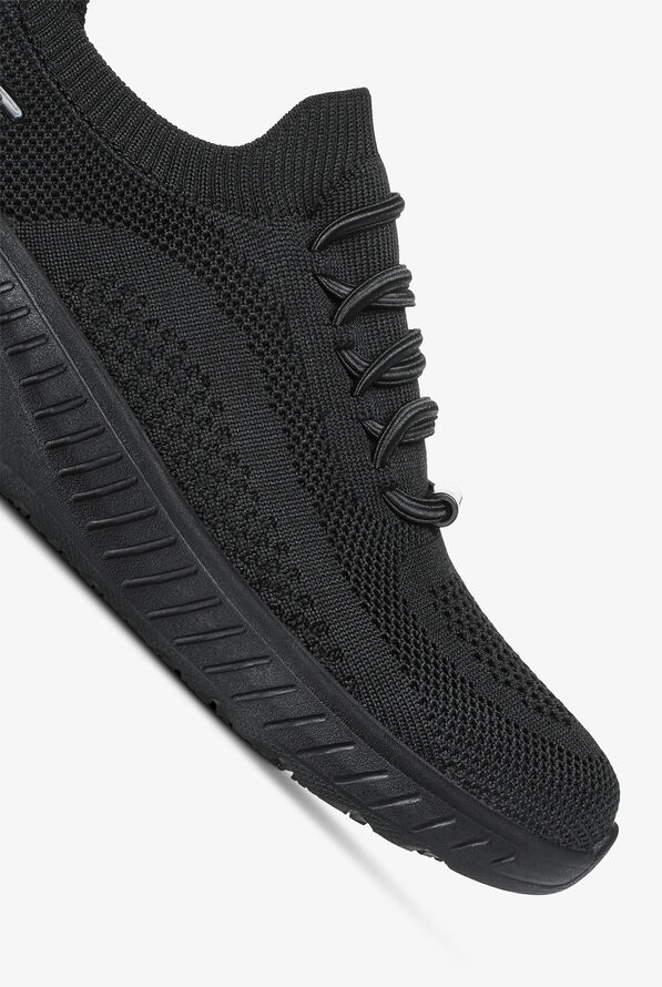 Skechers Work Women's SQUAD CHAOS Black Bungee Athletic Slip On Shoes - Black - 3