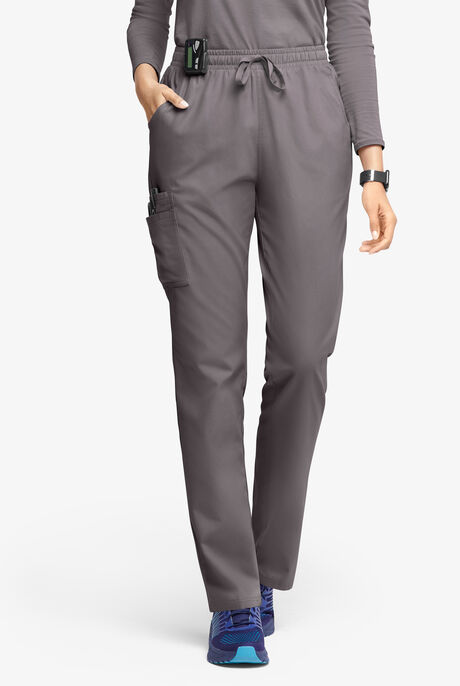 Pantalón médico Butter-Soft Originals de tiro natural estilo cargo con piernas rectas y 8 bolsillos para mujer