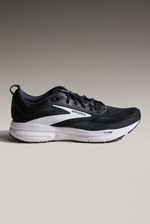 Brooks Men's Trace 4 Black/Grey/White Athletic Lace Up Nursing Shoes - null - 6