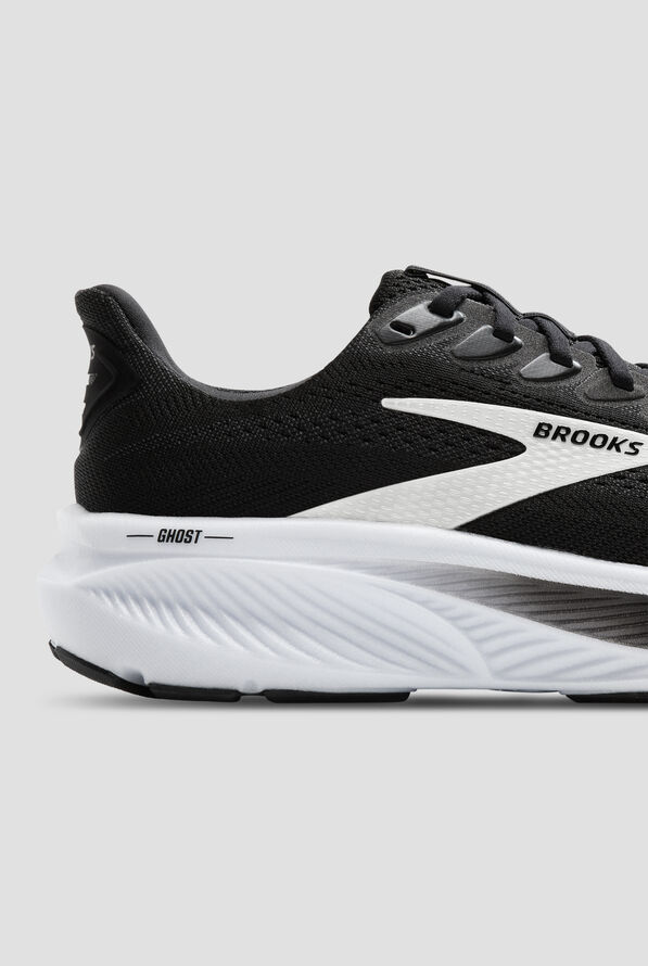 Zapatillas deportivas Brooks Ghost 17 Black/Grey/White con cordones para hombre - null - 4