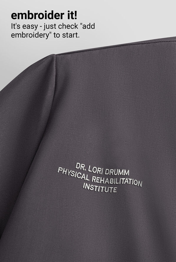 Infinity GNR8 Kinetic Knit Women's 3-Pocket STRETCH Dolman Tunic Rounded Notch Neck Scrub Top - Pewter - 4