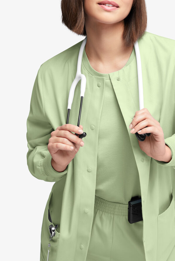 Chaqueta m&eacute;dica abrigada Butter-Soft Originals con 3 bolsillos para mujer - Spring Mint - 3