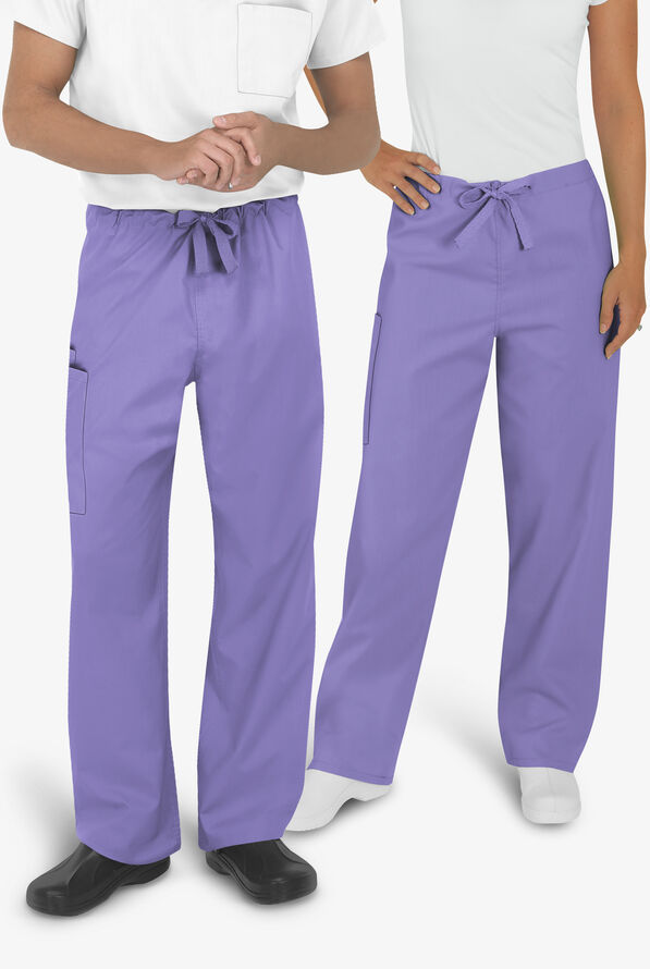 UA Best Buy Scrubs Unisex 3-Pocket Drawstring Pant - Dark Lilac - 2