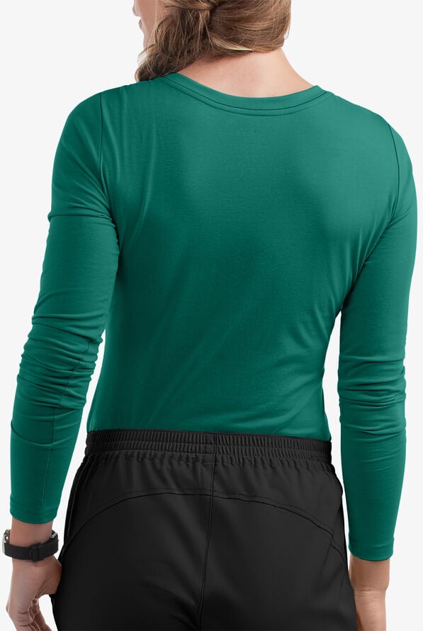 Healing Hands Melissa Women's STRETCH Long Sleeve Knit Underscrub - Hunter - 3