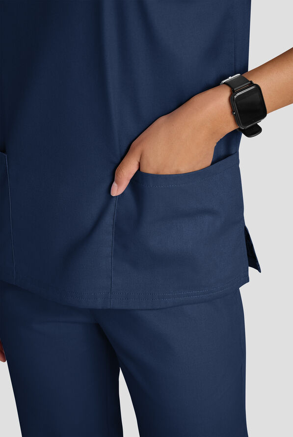 Conjunto de uniforme médico Strictly Scrubs con 4 bolsillos para mujer - Navy - 4
