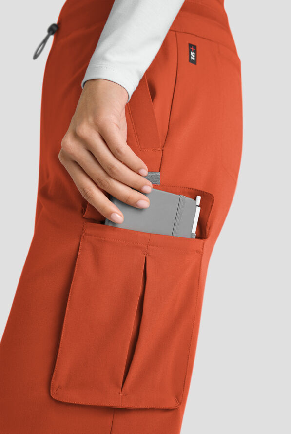 Grey's Anatomy by Barco Emerge Teagan Women's 6-Pocket STRETCH High-Rise Wide Leg Scrub Pants - Warm Sienna - 5