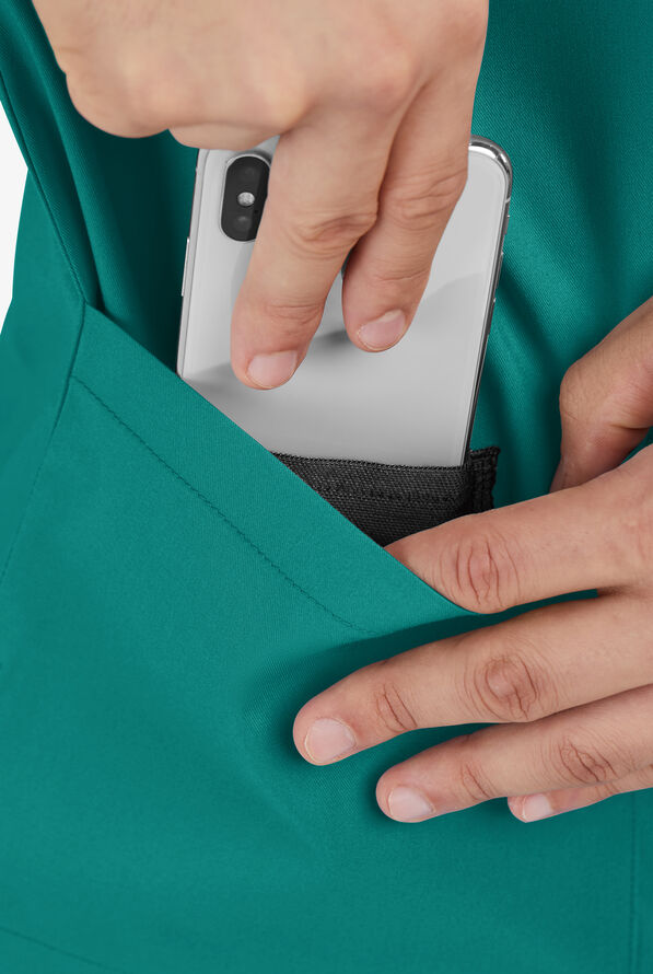 Advantage STRETCH Men's 6-Pocket V-Neck Scrub Top - Teal - 4