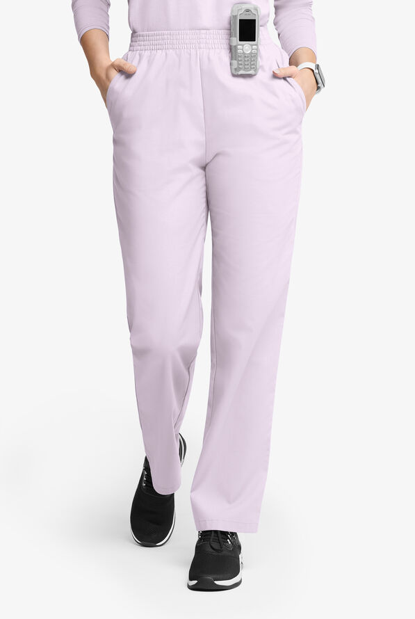 Butter-Soft Originals Women's 2-Pocket High Waisted Straight Leg Scrub Pants - Orchid Petal - 1