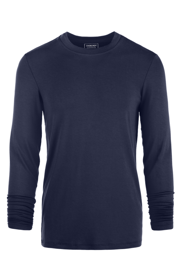 Cherokee Workwear Professionals Men's STRETCH Long Sleeve Knit Underscrub - Navy - 1