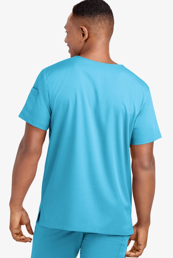 Camisa m&eacute;dica UA Advantage STRETCH con cuello en V y 2 bolsillos para hombre  - Turquoise - 4