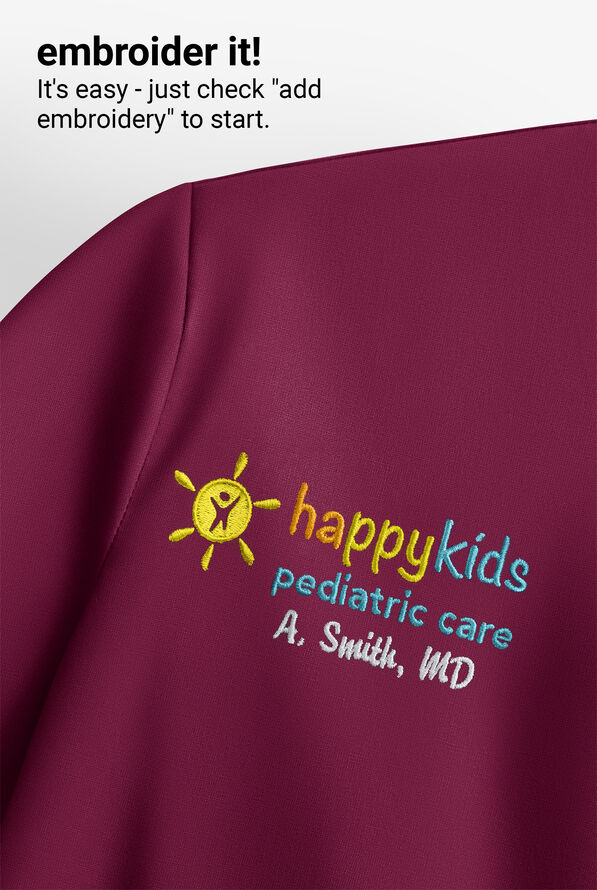 Dickies EDS NXT Women's 4-Pocket V-Neck Scrub Top - Wine - 3