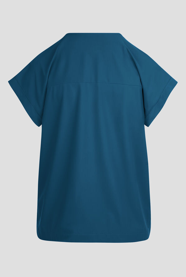 Blusa m&eacute;dica Infinity PURSUIT STRETCH con mangas dolm&aacute;n y 1 bolsillo para mujer - Caribbean Blue - 4