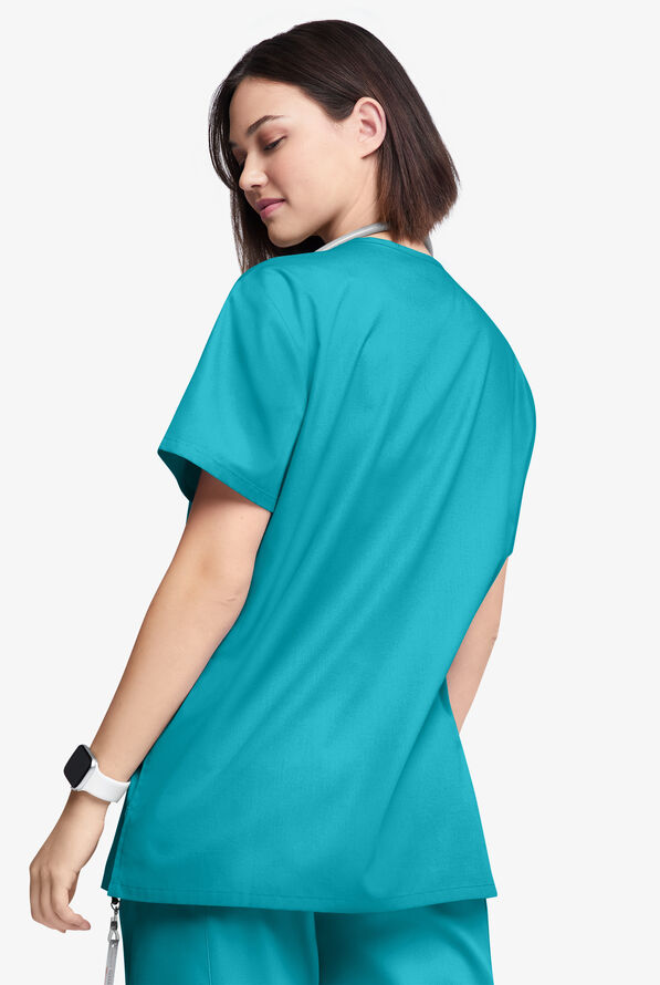 Butter-Soft Originals Unisex 2-Pocket V-Neck Scrub Top - Teal - 3