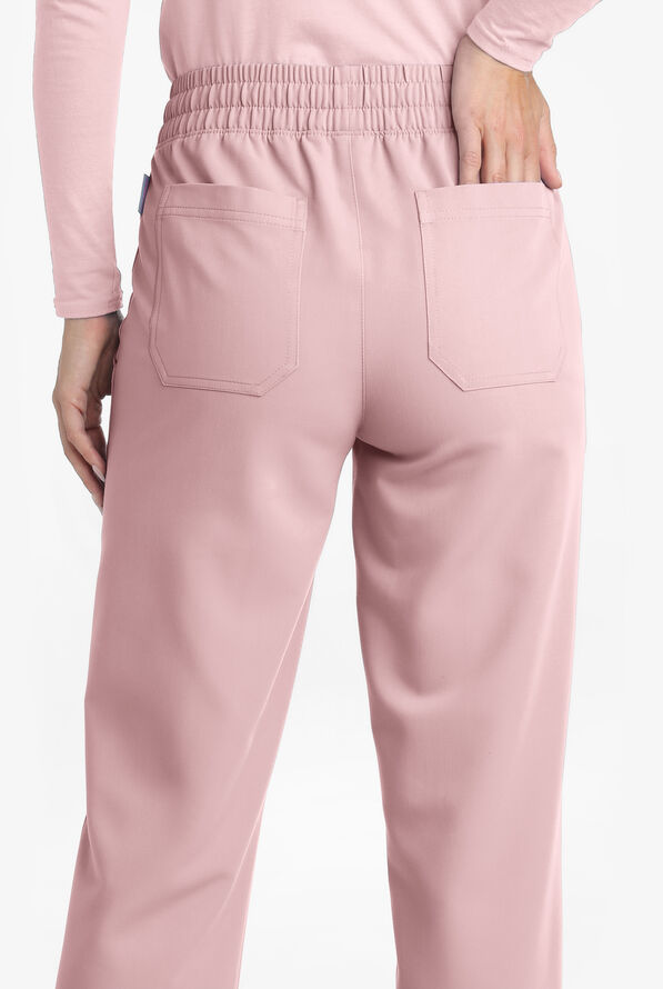 MOVEMENT by Butter-Soft Mira Women's 6-Pocket Wide Leg Scrub Pants - Mauve Shadow - 3
