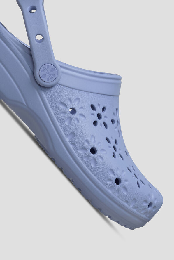 Crocs&trade; Women's Blue Haze Floral Cut Out Classic Clog - null - 3