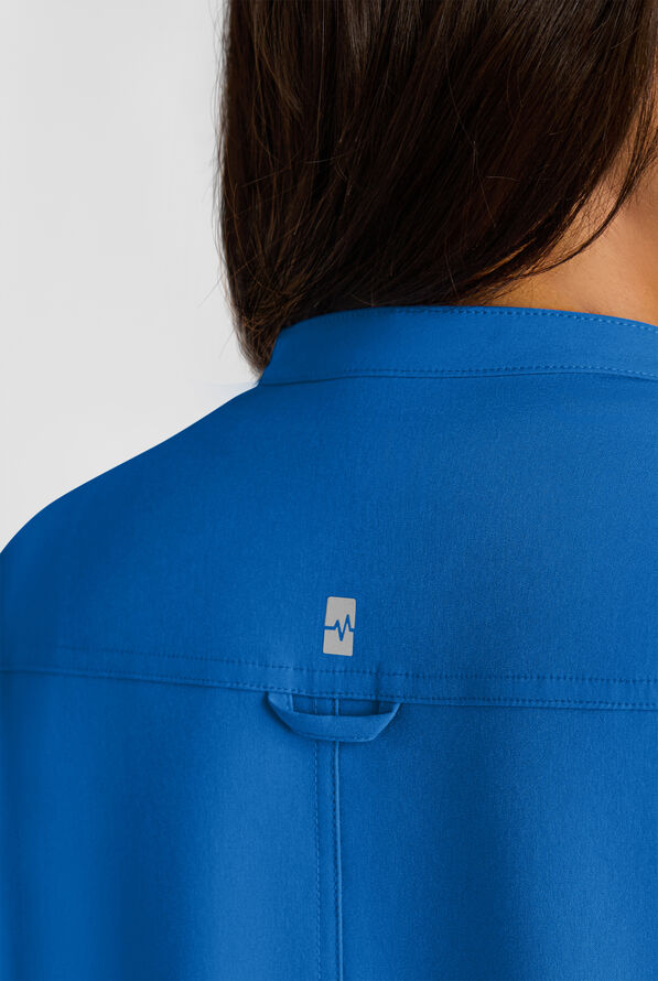 Easy STRETCH Bella Women's 1-Pocket Henley Scrub Top - Royal - 5