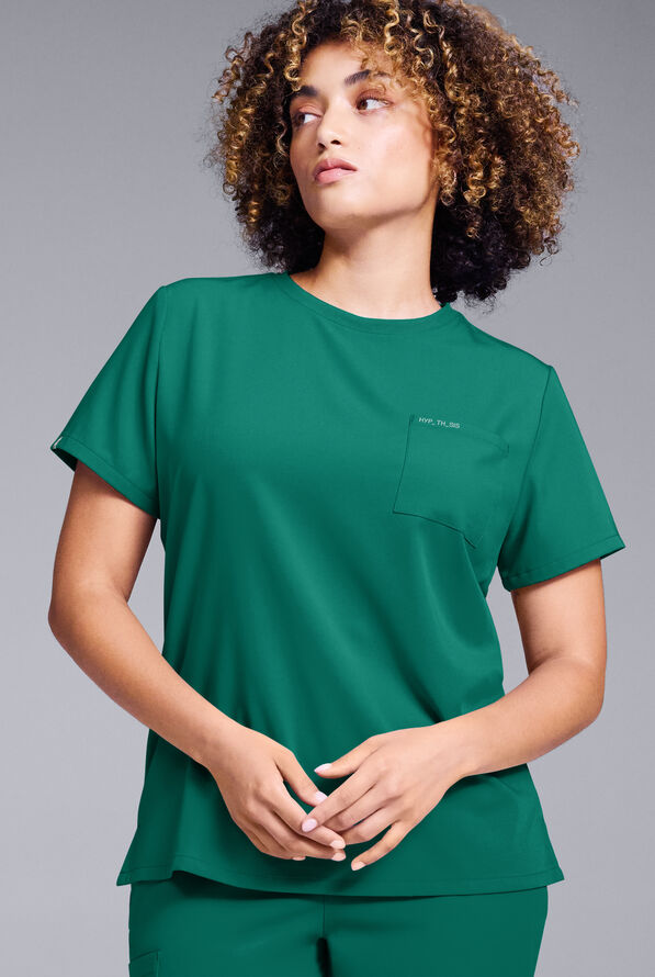 Hypothesis Women's Base Crew-Neck Tuck-In Scrub Top - Hunter - 3