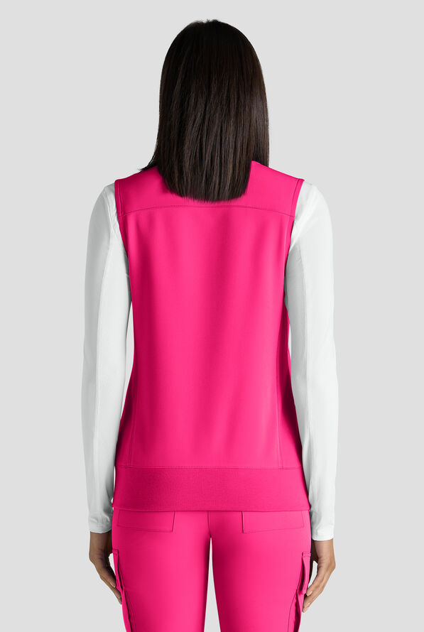 Chaleco médico ReSurge Ebro con cremallera y 6 bolsillos para mujer - Reactive Pink - 6