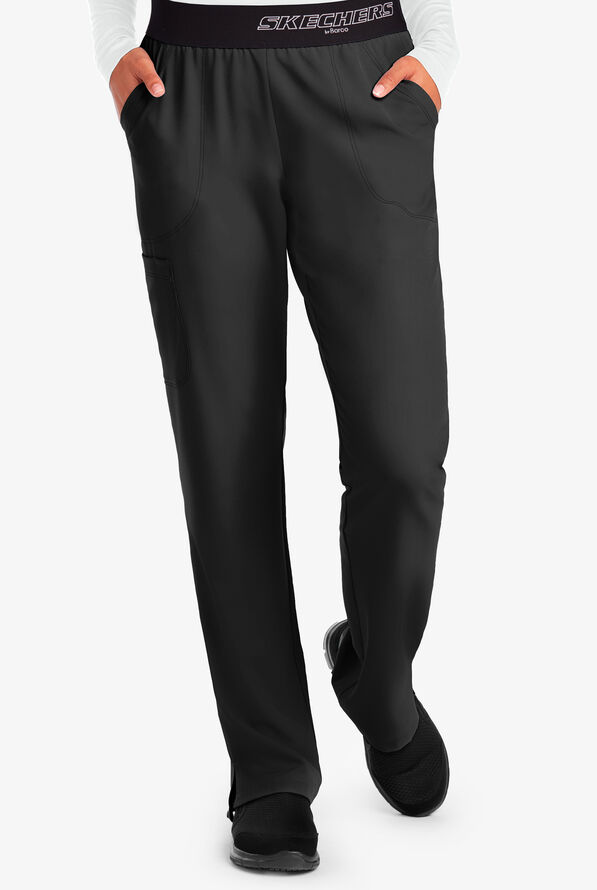 Pantalón médico Skechers Vitality estilo cargo con 3 bolsillos para mujer  - Black - 1