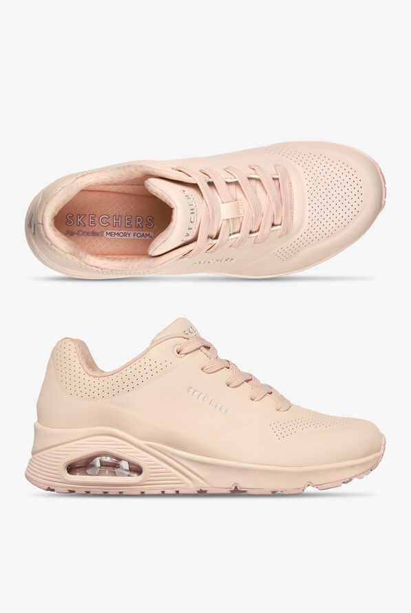 Zapatillas deportivas Skechers Street Uno Frosty Kicks Light Pink Durabuck con cordones para mujer - null - 1