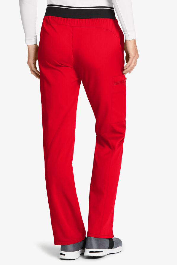 Grey's Anatomy by Barco Spandex STRETCH Kim Women's 3-Pocket Cargo Scrub Pants - Scarlet - 2