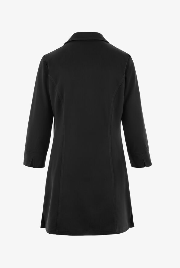 White Cross Marvela Women's 32" 3-Pocket STRETCH 3/4 Sleeve  Lab Coat - Black - 2