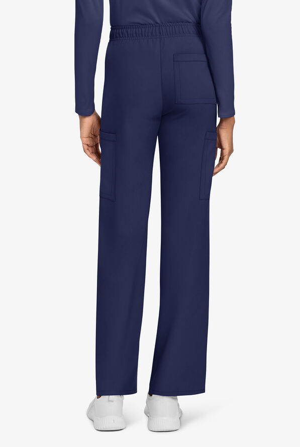 Cherokee Workwear Originals Ultra Unisex 3-Pocket Drawstring Straight Leg Scrub Pants - Navy - 4