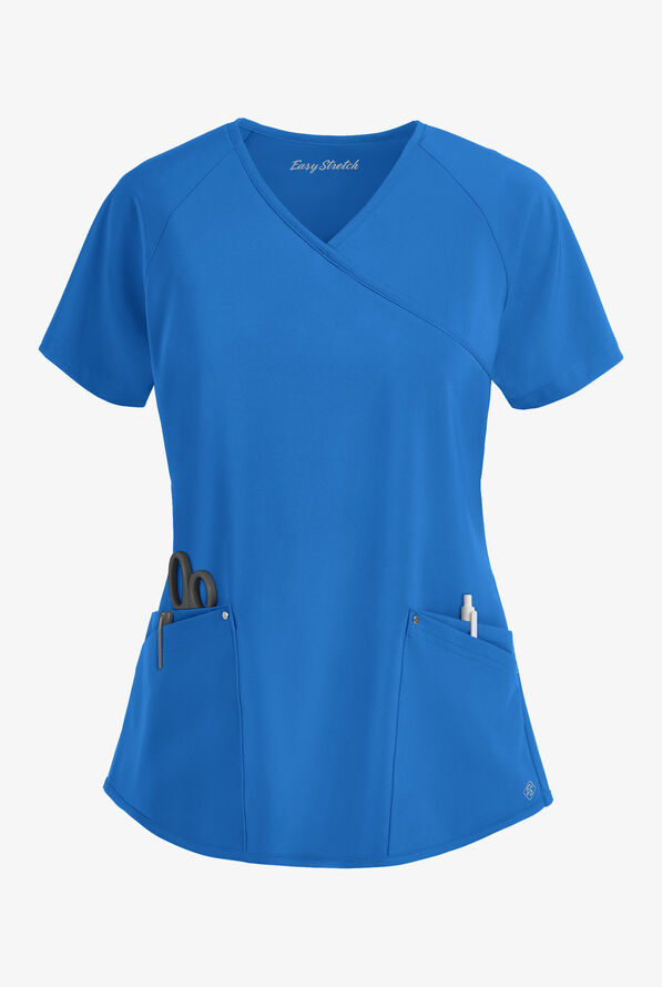 Blusa médica Easy STRETCH Cara con mangas raglán - Cerulean - 1