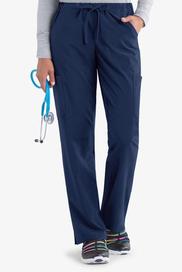 Pantalón médico Easy STRETCH Tall Eden con cordón y 4 bolsillos para mujer - Navy - 1