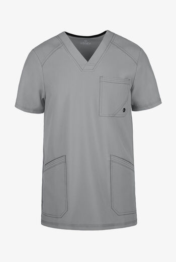 Infinity Men's 3-Pocket STRETCH Rib-Knit Side Panel Scrub Top