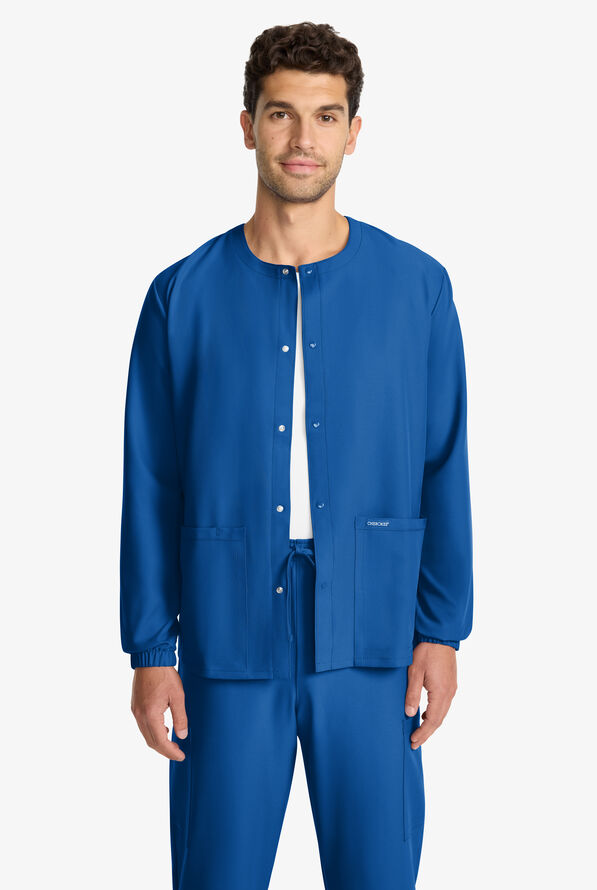 Chaqueta m&eacute;dica unisex Cherokee Workwear Originals Ultra con cremallera y 3 bolsillos - Royal - 2